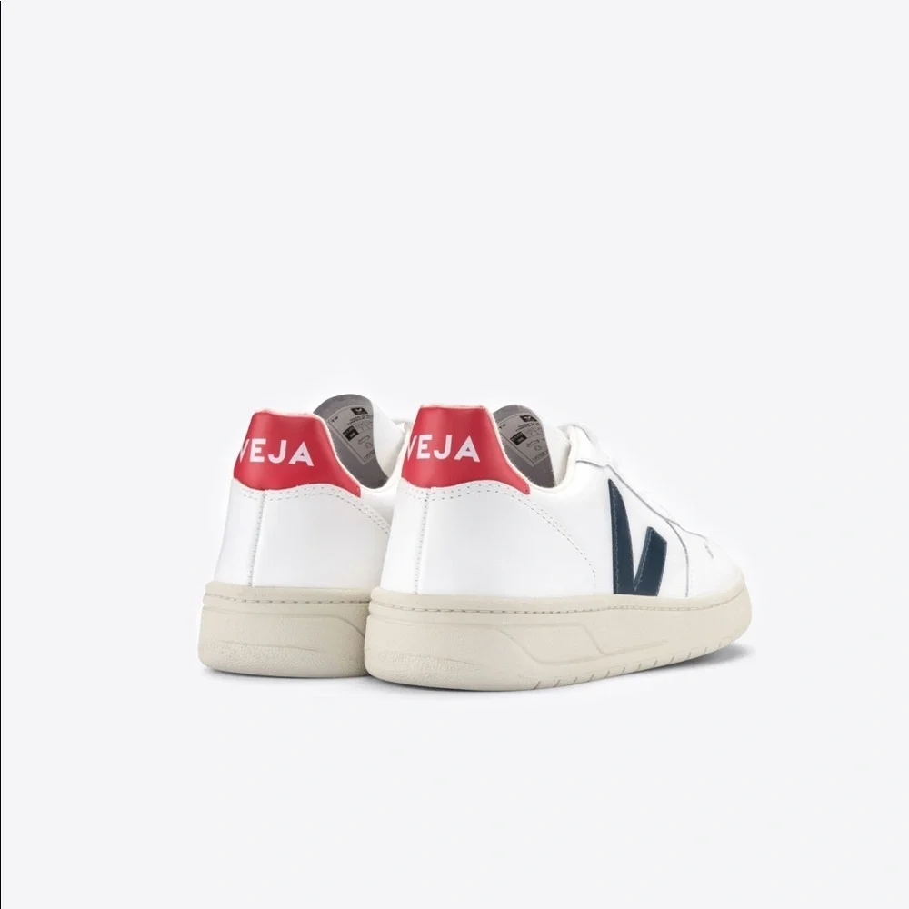 Veja V-10 LEATHER WHITE NAUTICO PEKIN (red white and blue sneakers)